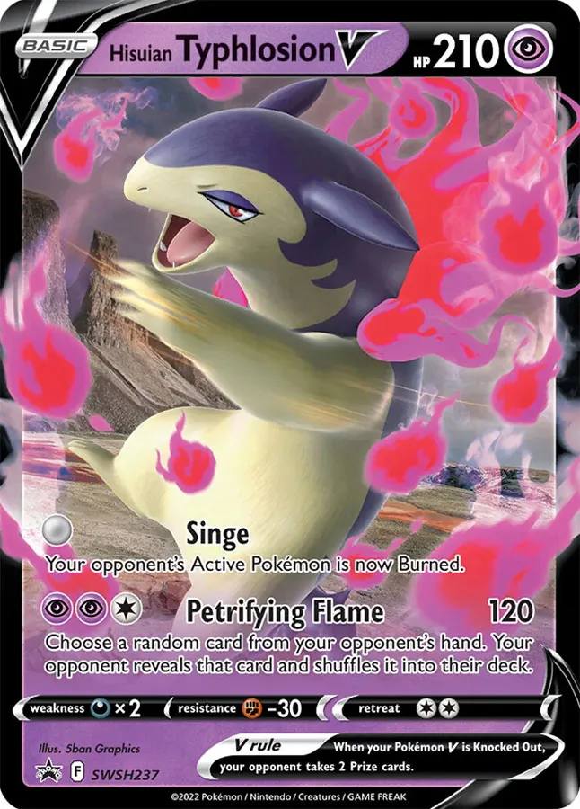 Carte Typhlosion de Hisui V — SWSH Black Star Promos