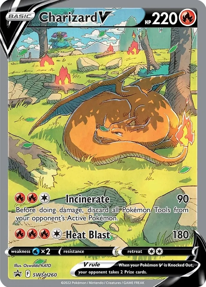 Carte Dracaufeu V — SWSH Black Star Promos