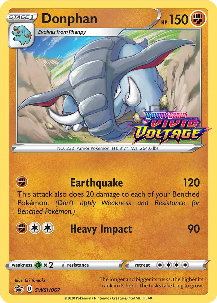 Carte Donphan — SWSH Black Star Promos