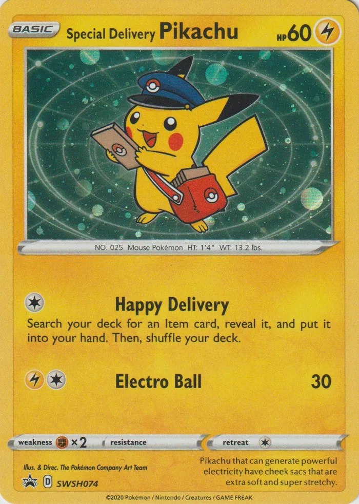 Carte Special Delivery Pikachu — SWSH Black Star Promos
