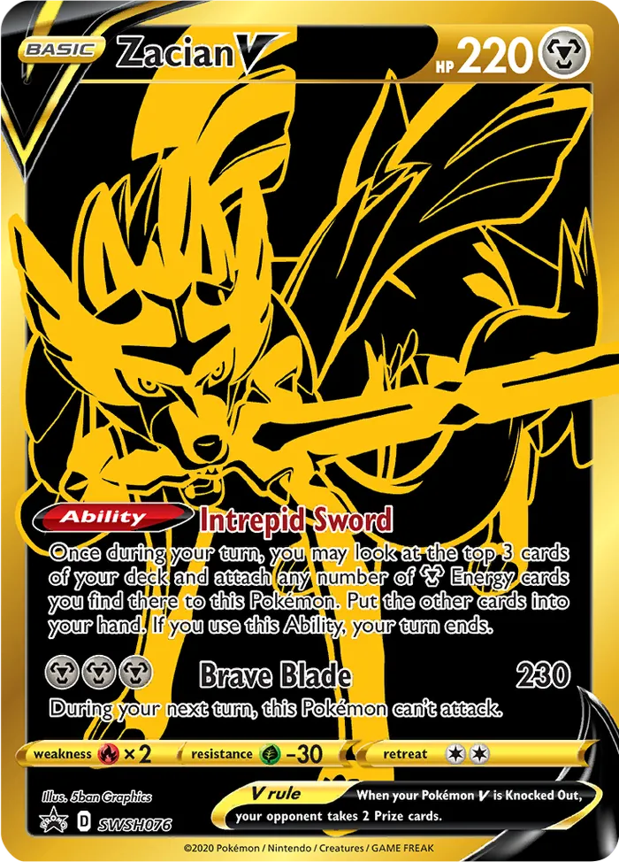Carte Zacian V — SWSH Black Star Promos