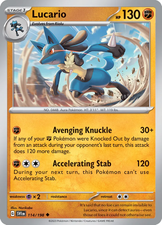 Carte Lucario — Scarlet & Violet