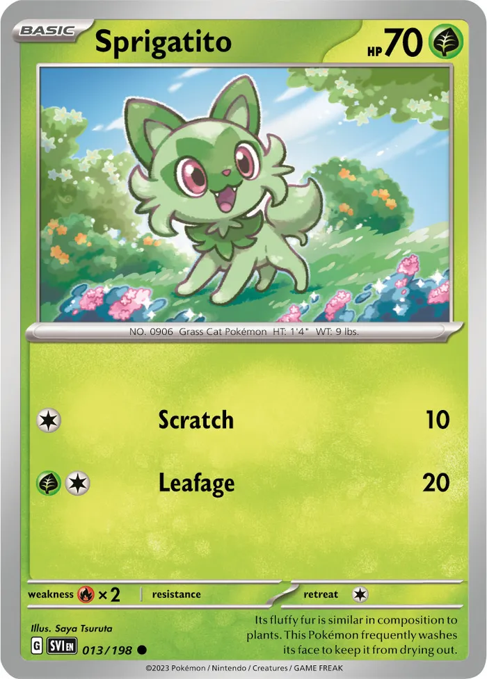 Carte Sprigatito — Scarlet & Violet