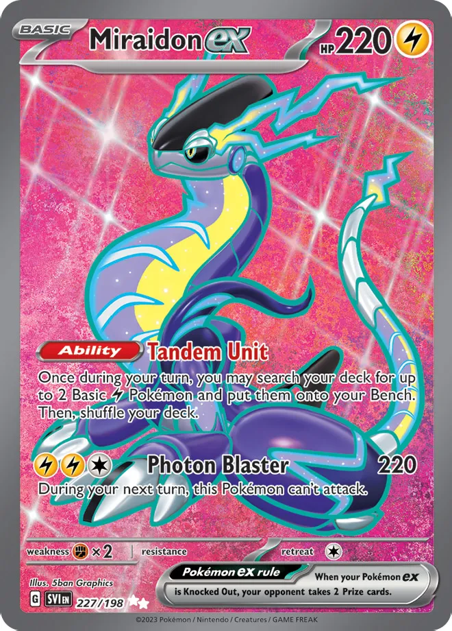 Carte Miraidon ex — Scarlet & Violet