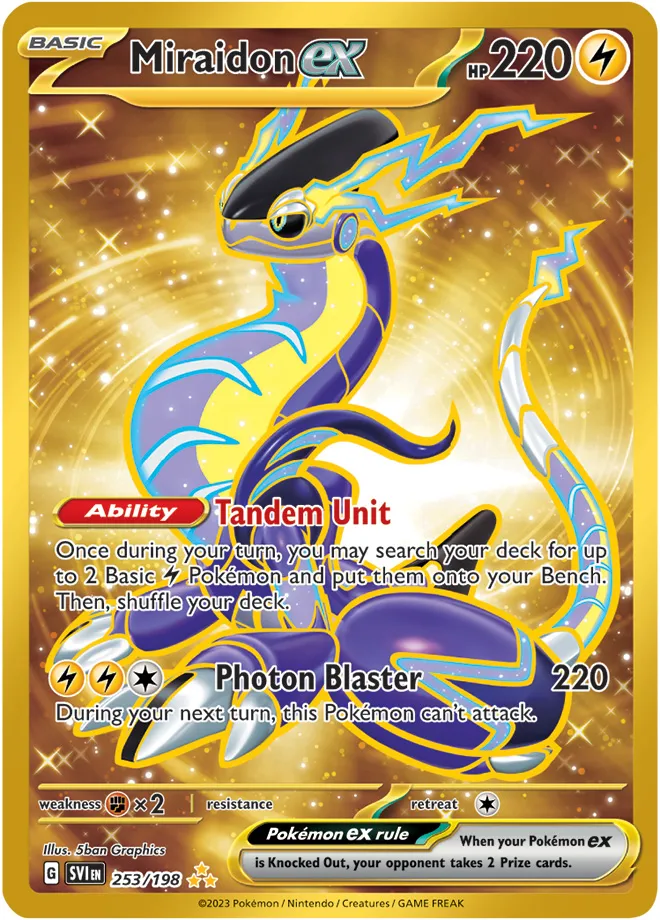 Carte Miraidon ex — Scarlet & Violet