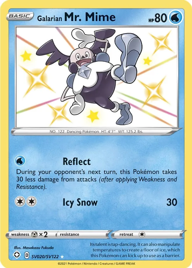 Carte Galarian Mr. Mime — Shining Fates