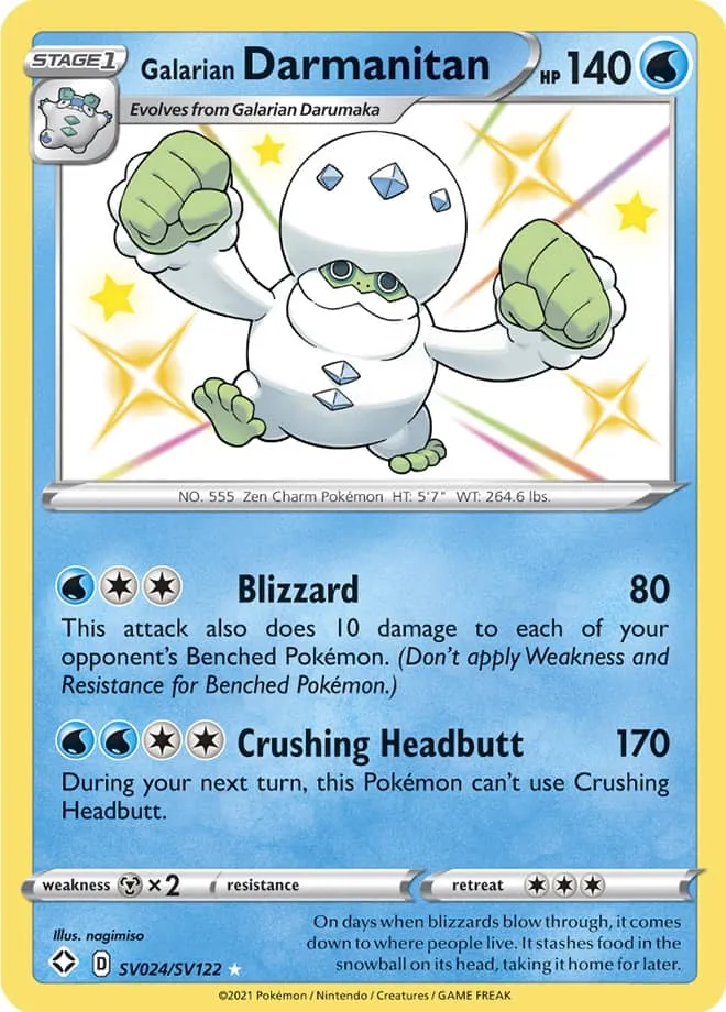 Carte Darumacho de Galar — Shining Fates