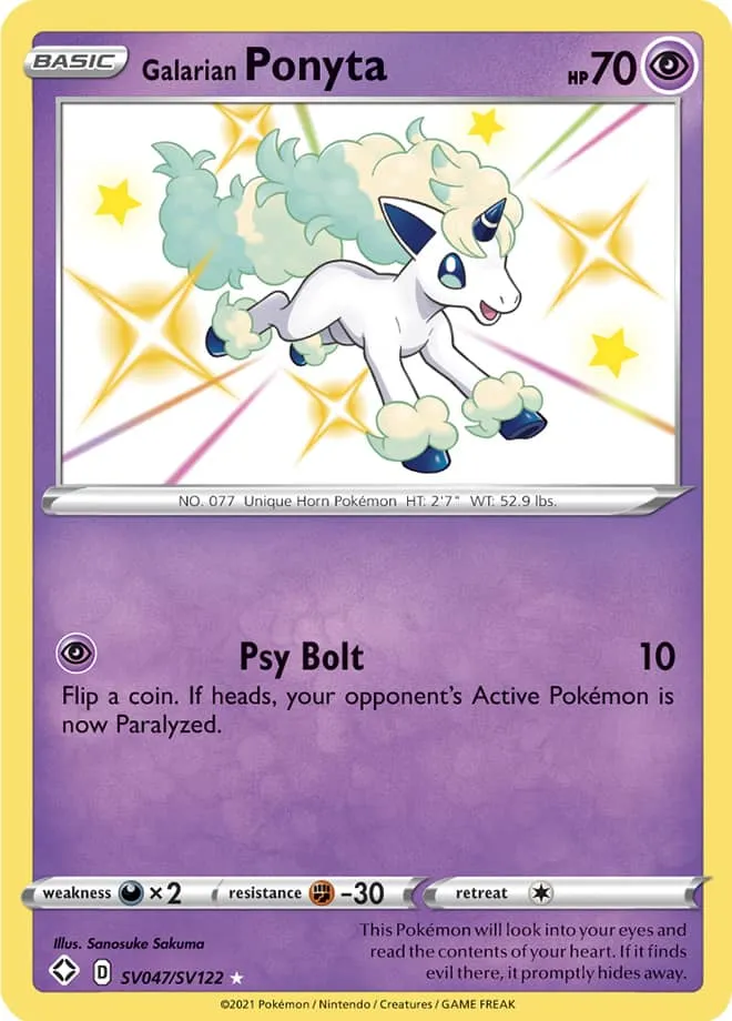 Carte Ponyta de Galar — Shining Fates