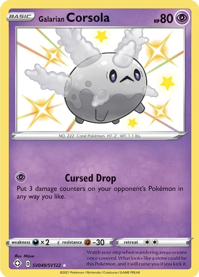 Carte Galarian Corsola — Shining Fates