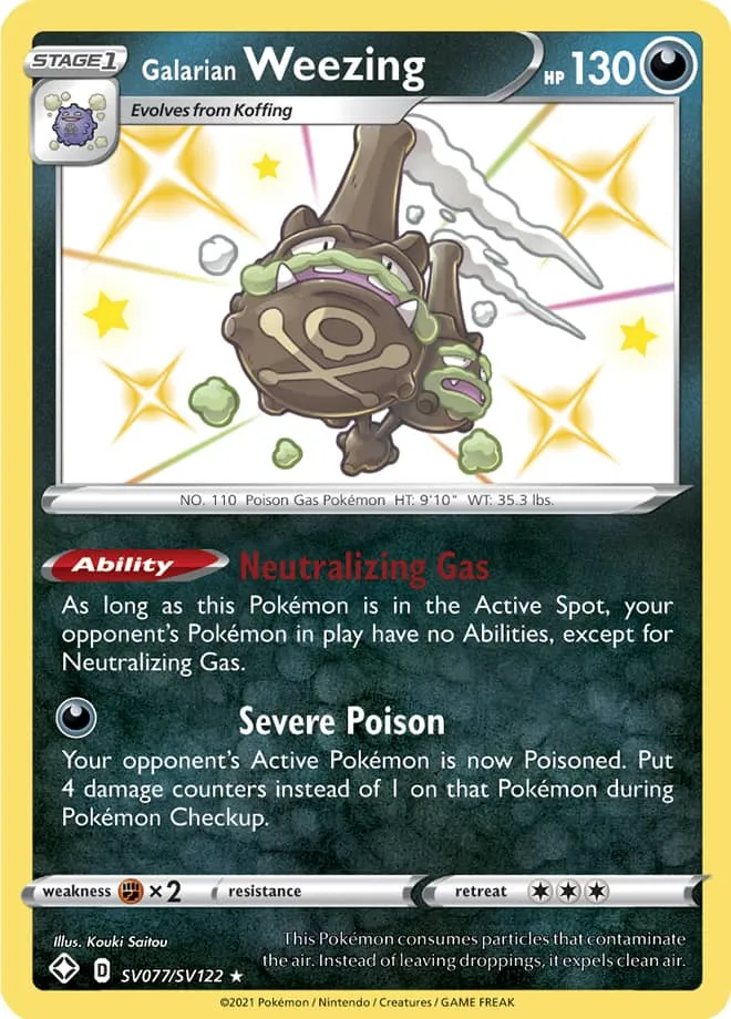 Carte Galarian Weezing — Shining Fates