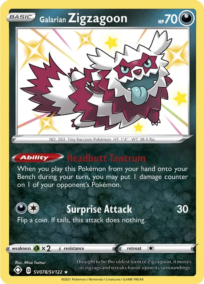 Carte Zigzaton de Galar — Shining Fates