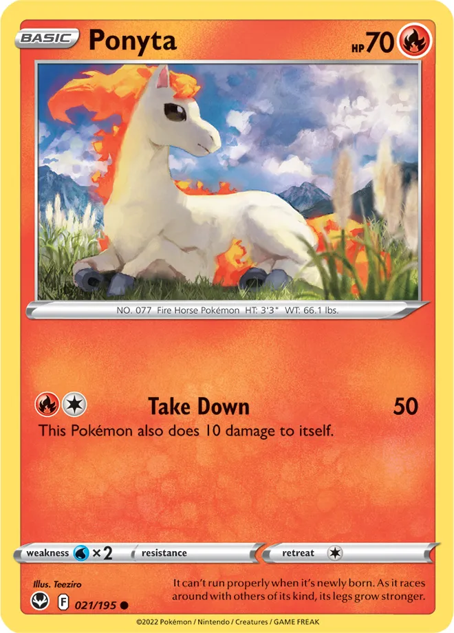 Carte Ponyta — Silver Tempest