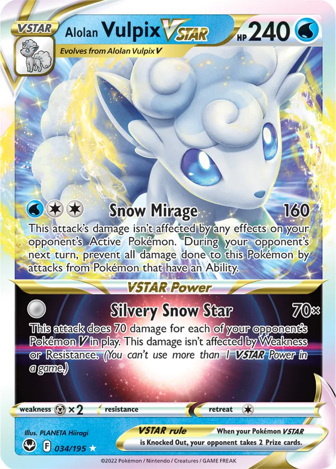 Carte Goupix de Alola VSTAR — Silver Tempest