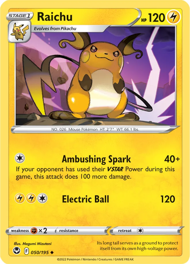 Carte Raichu — Silver Tempest