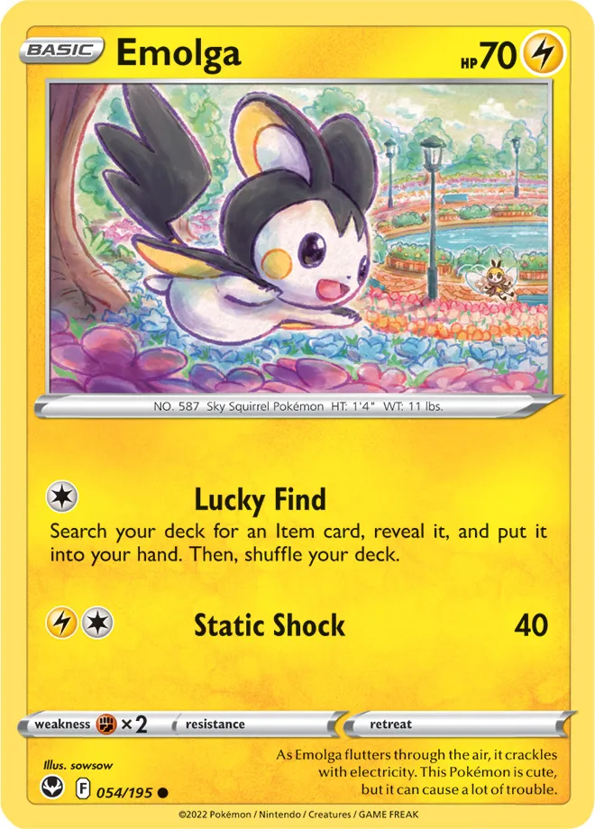 Carte Emolga — Silver Tempest