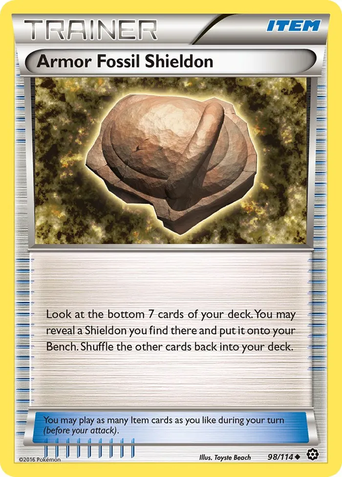 Carte Fossile Armure Dinoclier — Steam Siege