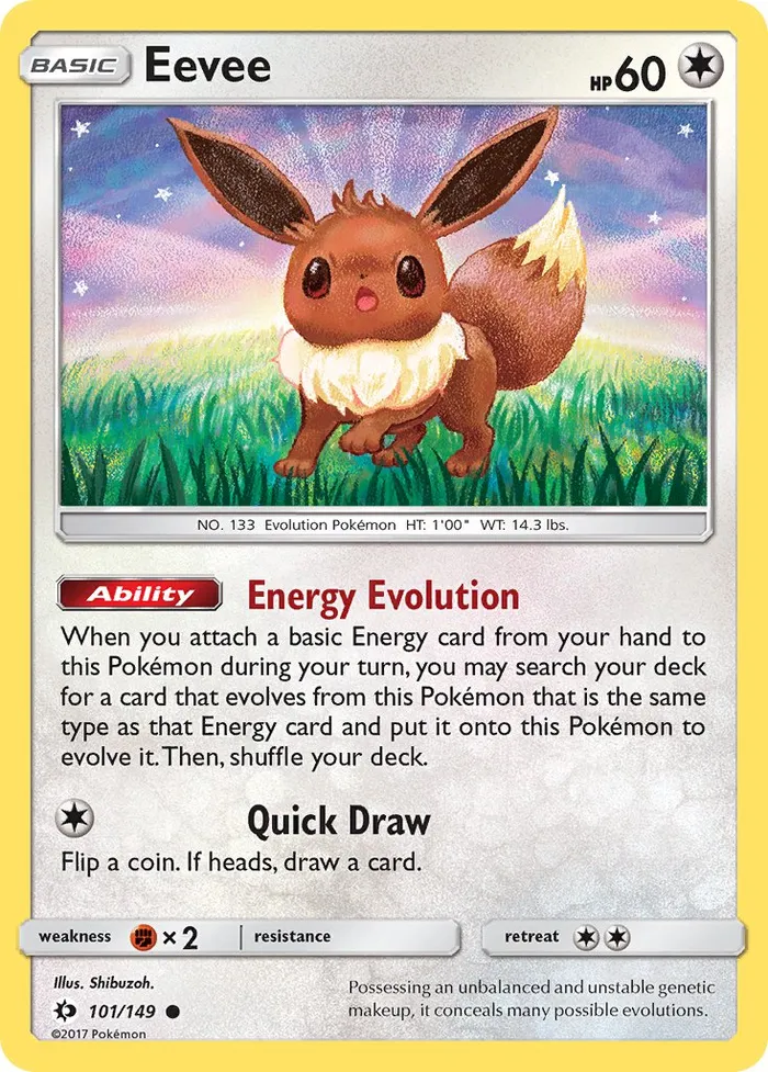 Carte Évoli — Sun & Moon