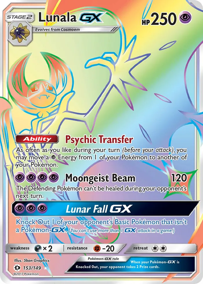 Carte Lunala GX — Sun & Moon