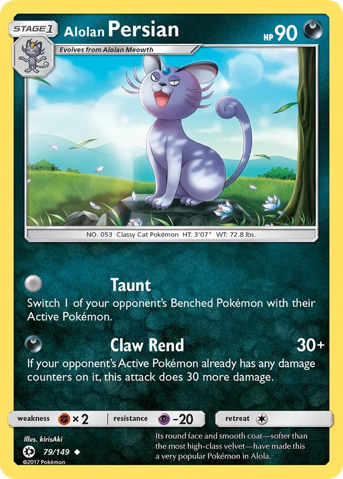 Carte Persian d'Alola — Sun & Moon