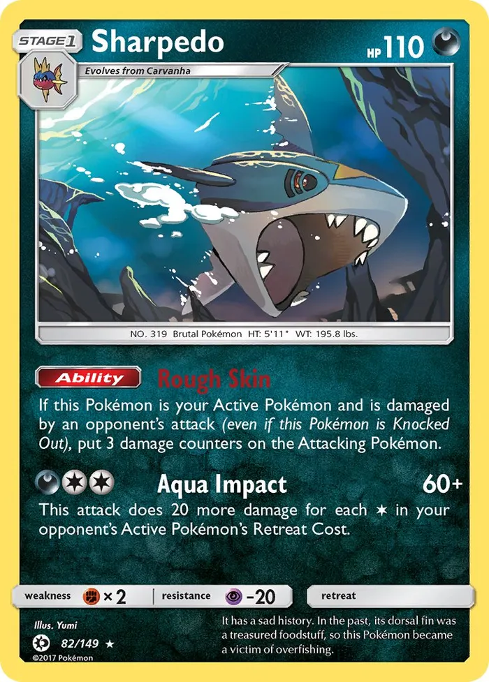 Carte Sharpedo — Sun & Moon