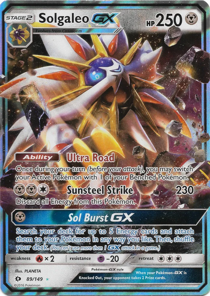 Carte Solgaleo GX — Sun & Moon