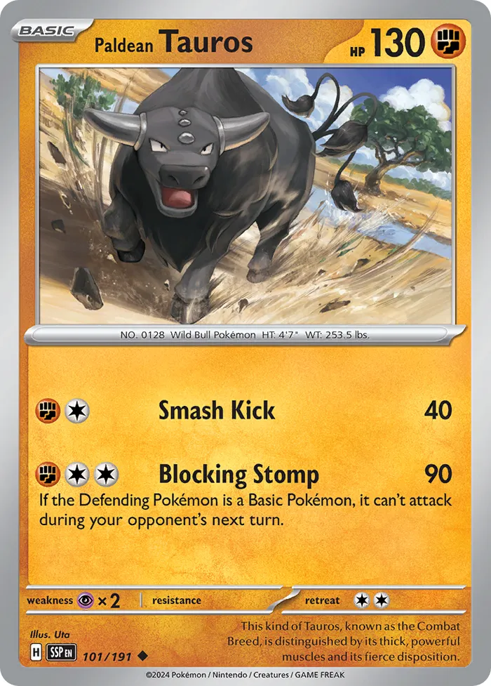 Carte Tauros de Paldea — Surging Sparks