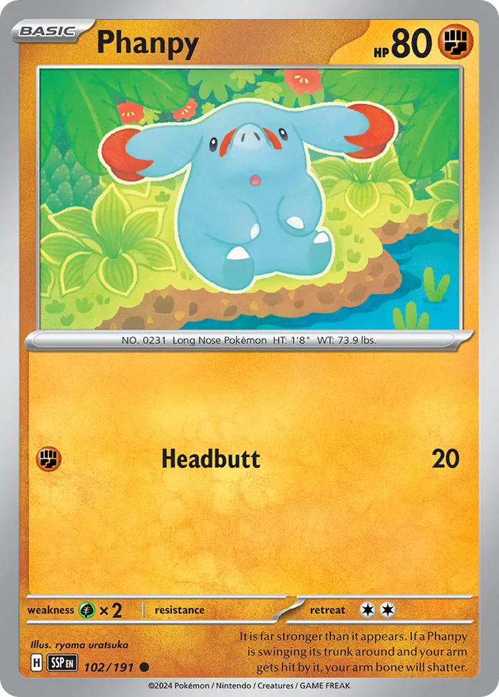 Carte Phanpy — Surging Sparks