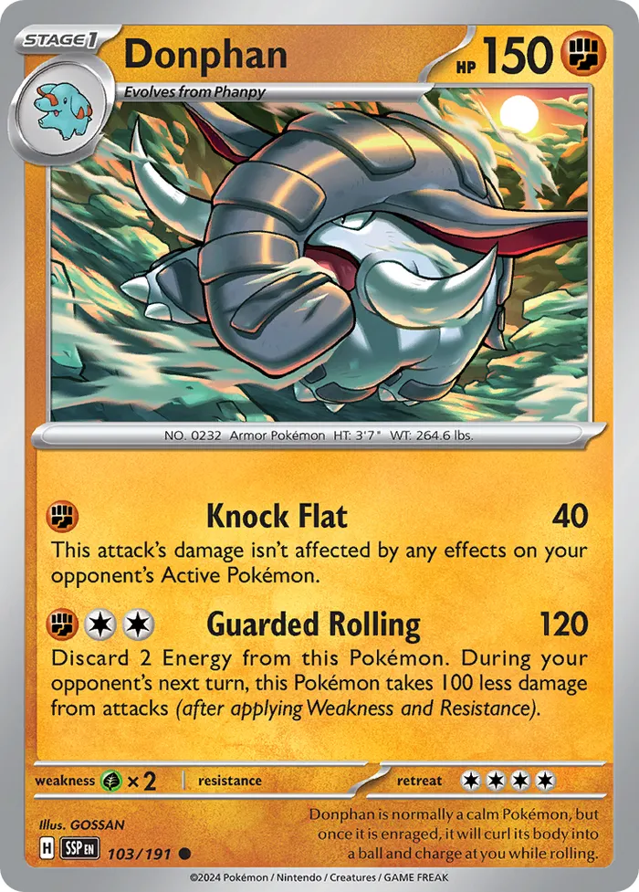 Carte Donphan — Surging Sparks