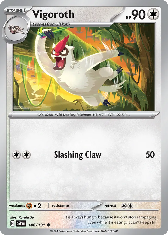 Carte Vigoroth — Surging Sparks
