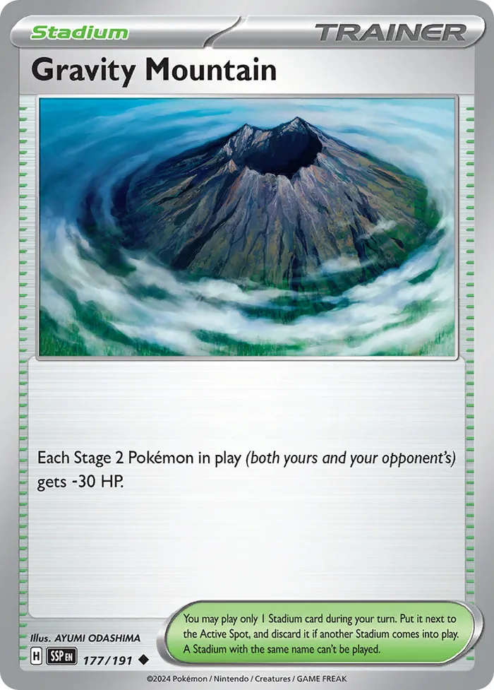 Carte Montagne Gravité — Surging Sparks