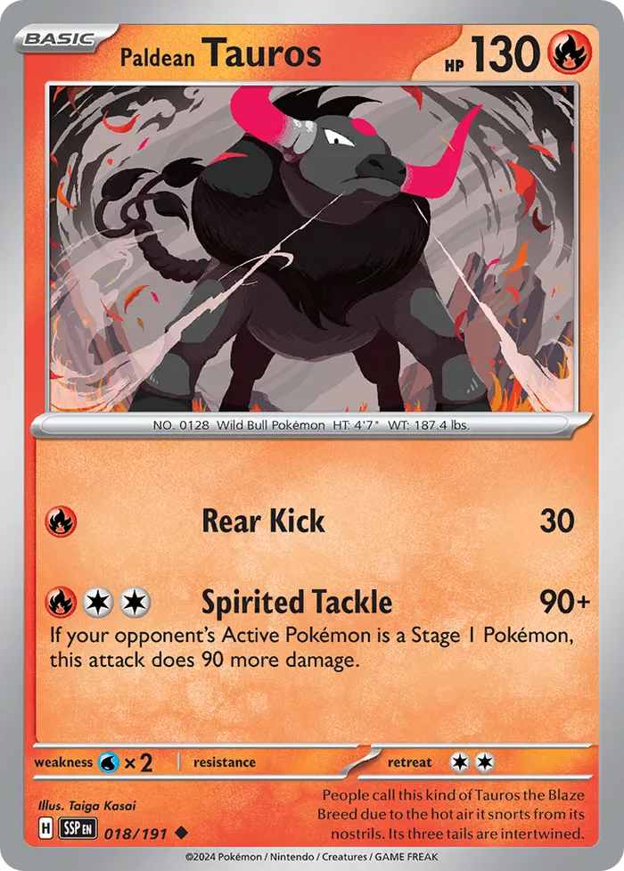 Carte Tauros de Paldea — Surging Sparks