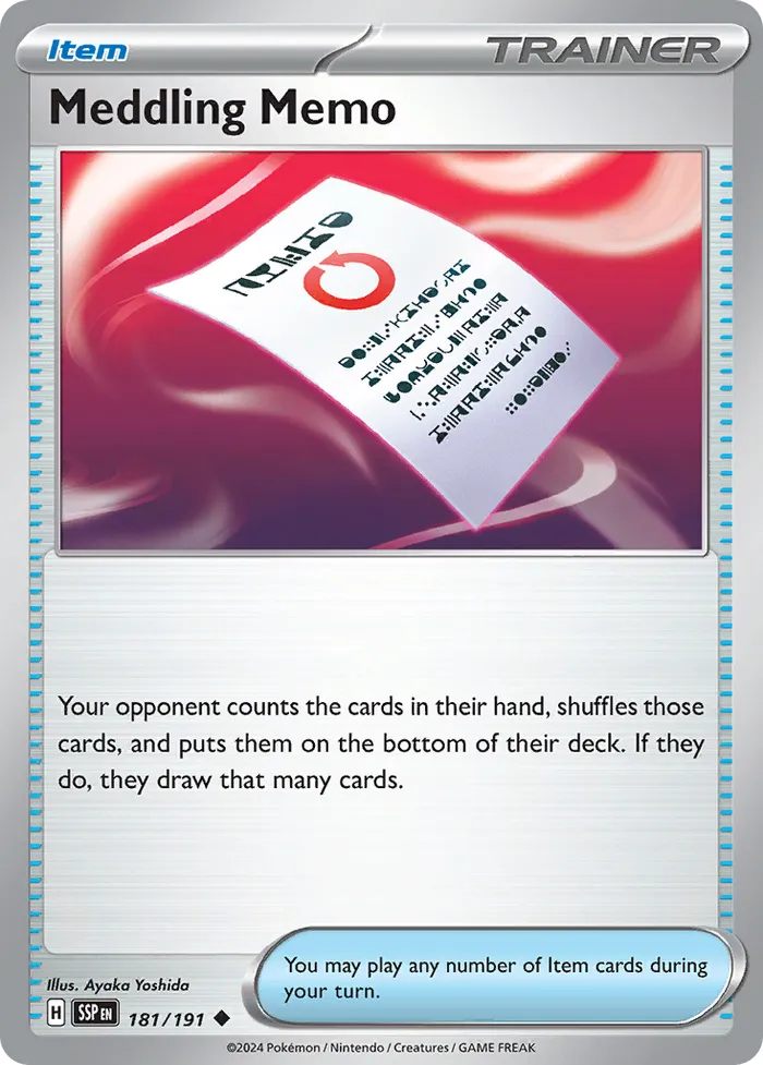 Carte Note d'Ingérence — Surging Sparks