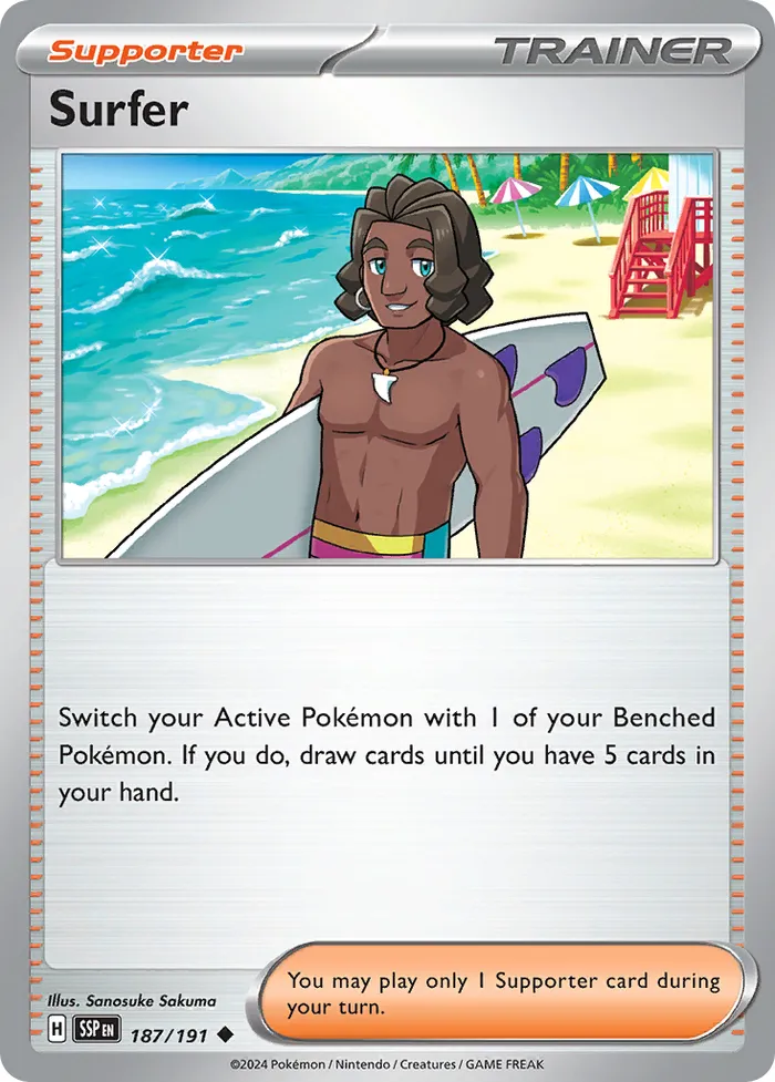 Carte Surfeur — Surging Sparks