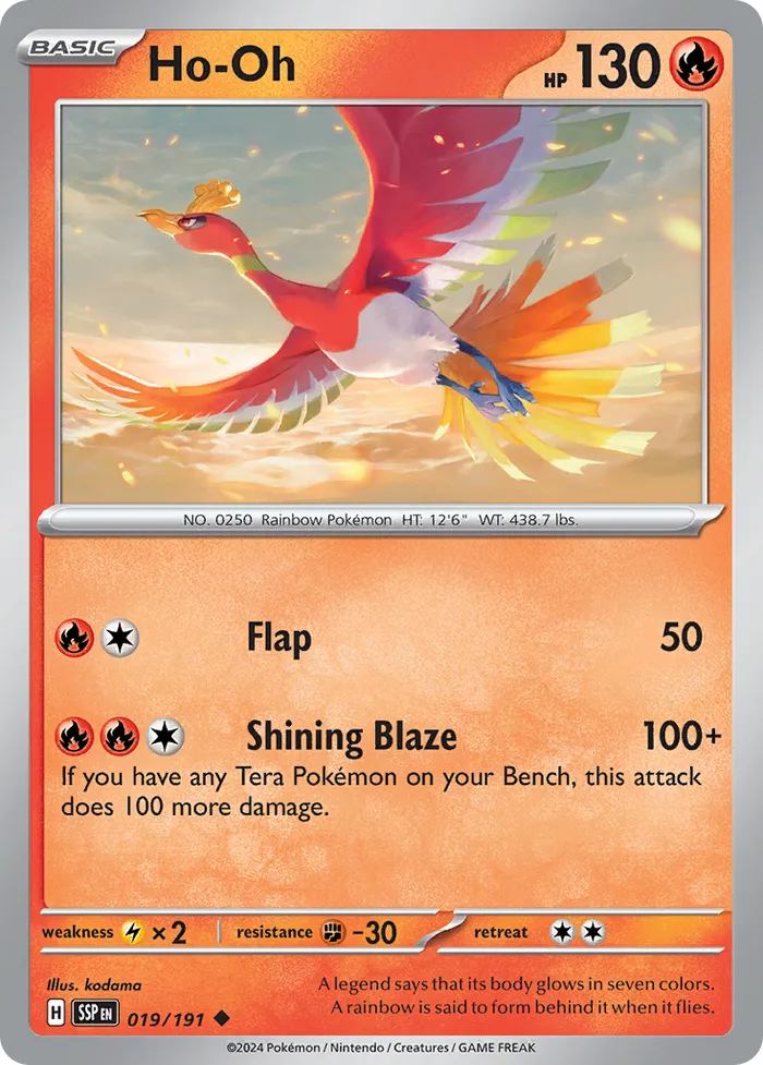 Carte Ho-Oh — Surging Sparks