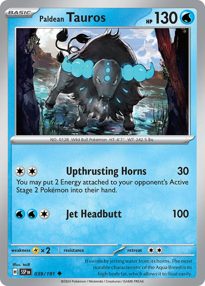 Carte Tauros de Paldea — Surging Sparks