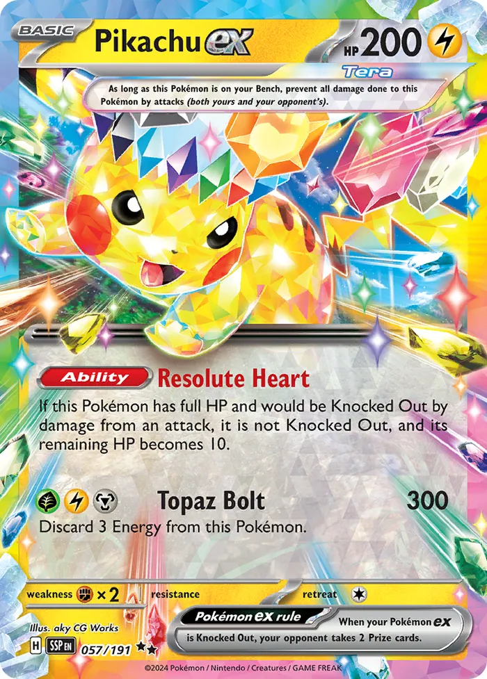 Carte Pikachu ex — Surging Sparks