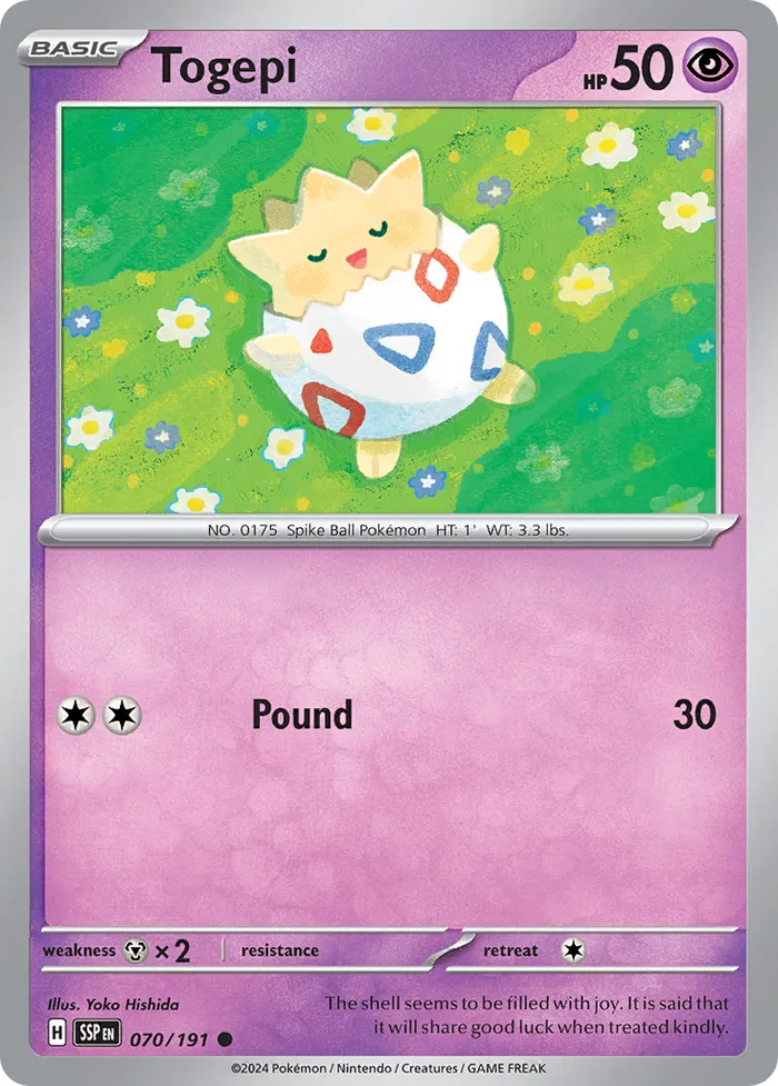 Carte Togepi — Surging Sparks