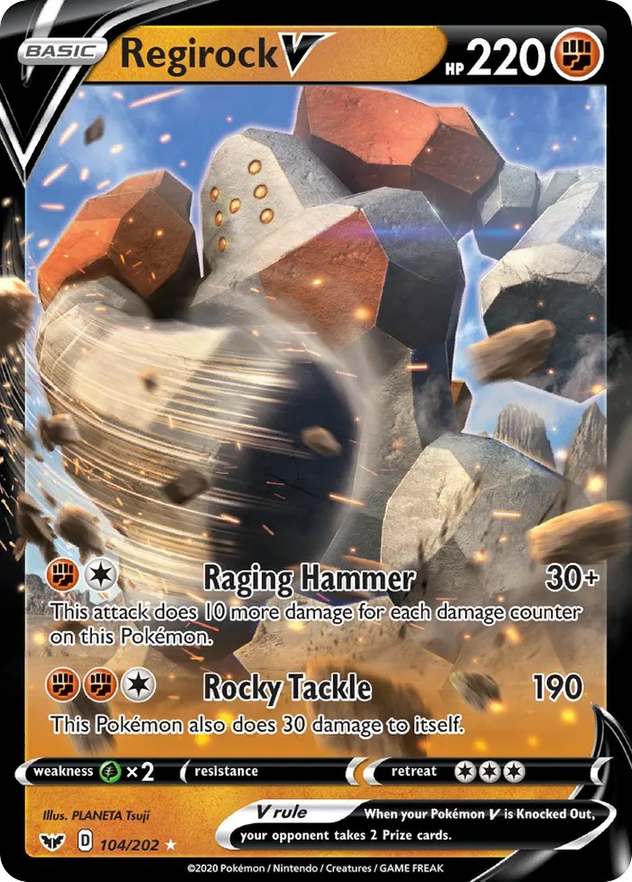 Carte Regirock V — Sword & Shield