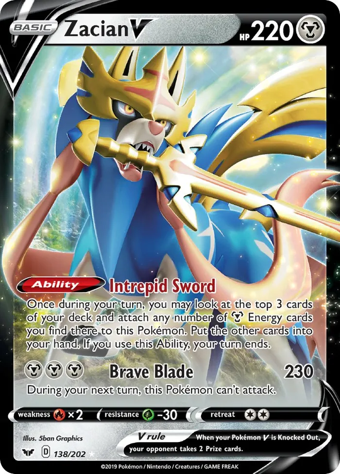 Carte Zacian V — Sword & Shield