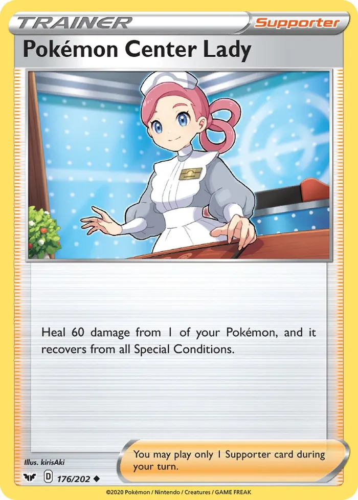 Carte Dame du Centre Pokémon — Sword & Shield