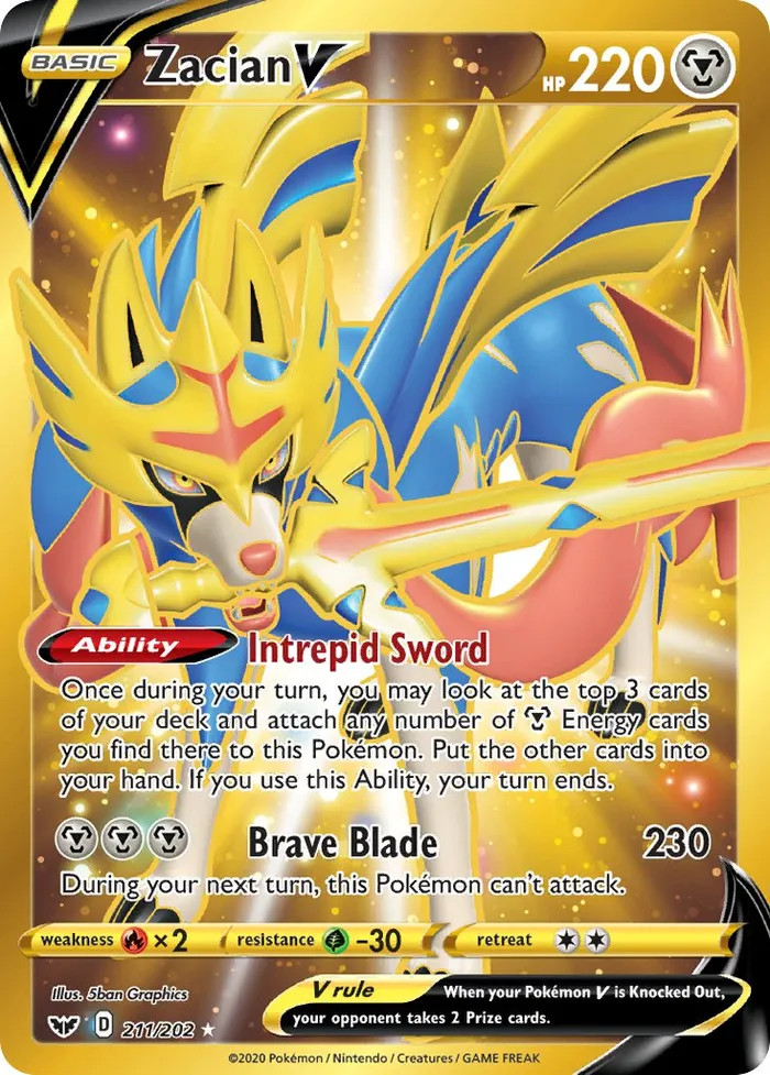 Carte Zacian V — Sword & Shield