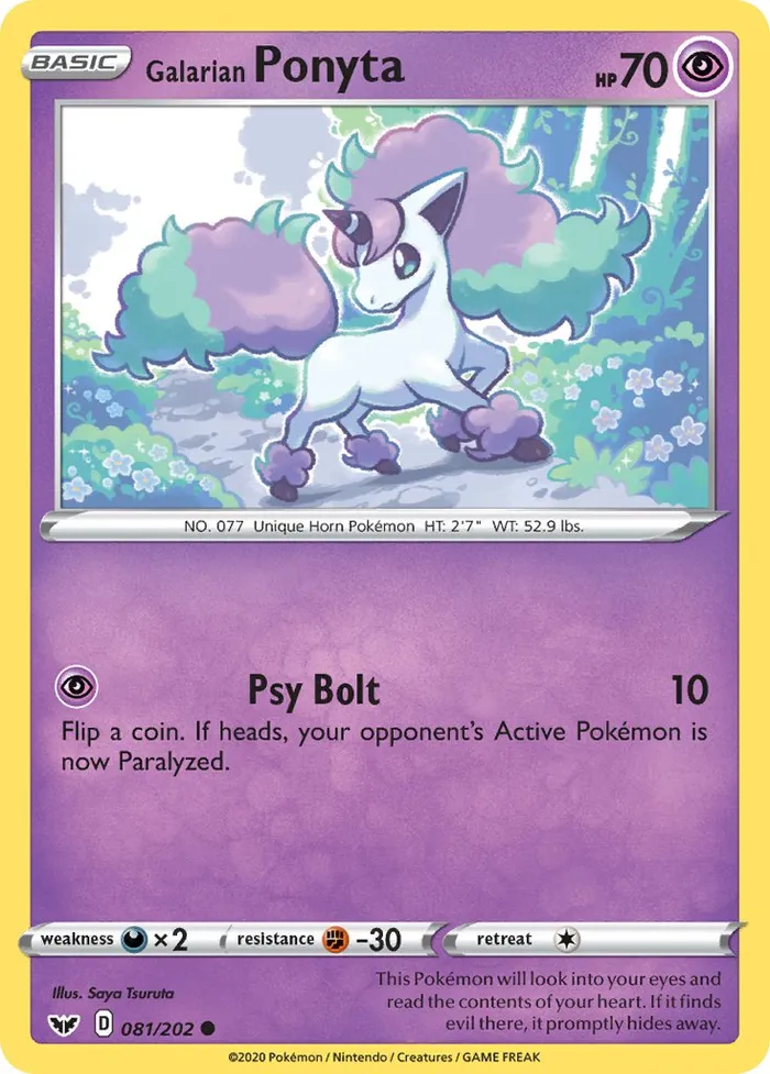 Carte Ponyta de Galar — Sword & Shield