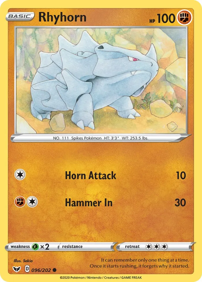 Carte Rhinocorne — Sword & Shield