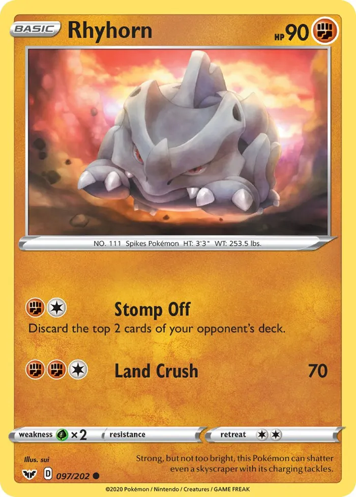 Carte Rhinocorne — Sword & Shield