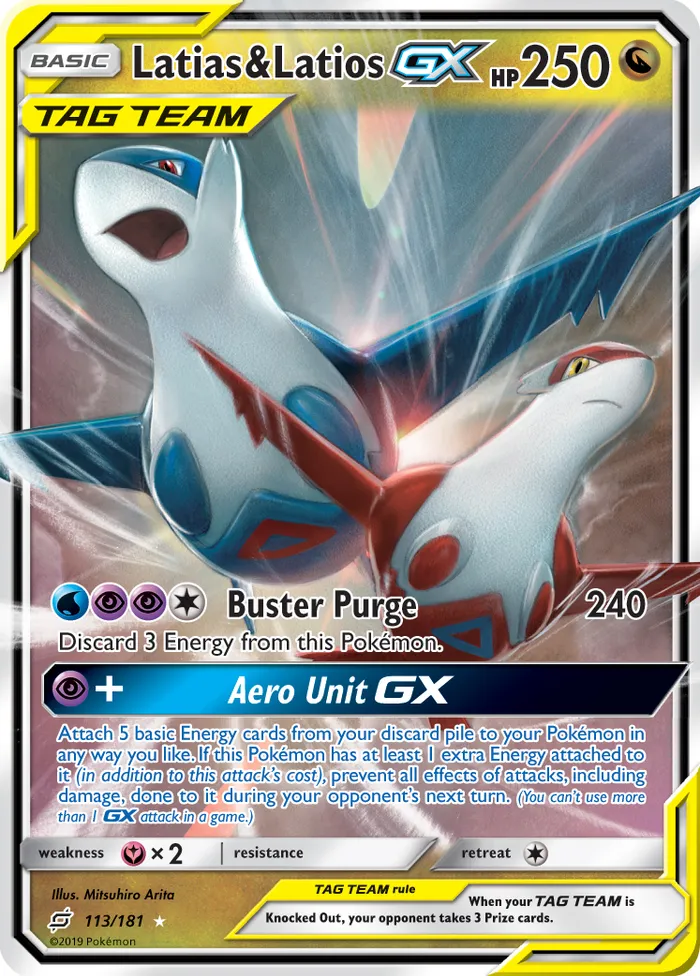 Carte Latias & Latios GX — Team Up