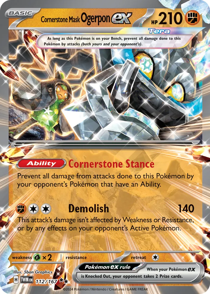 Carte Ogerpon Masque de la Pierre ex — Twilight Masquerade