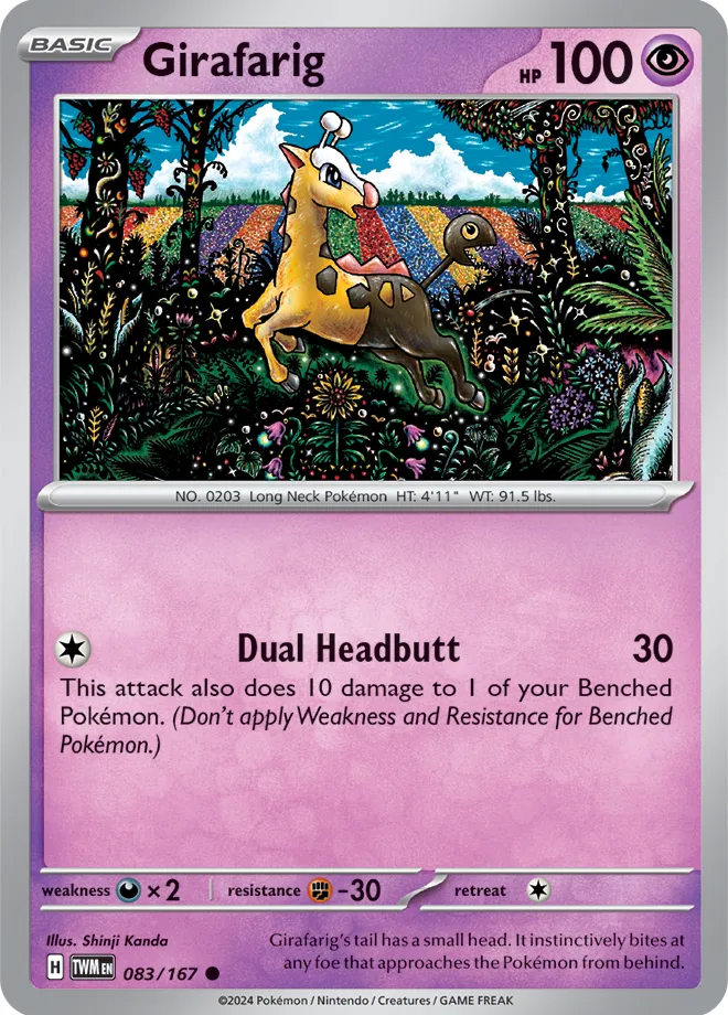 Carte Girafarig — Twilight Masquerade