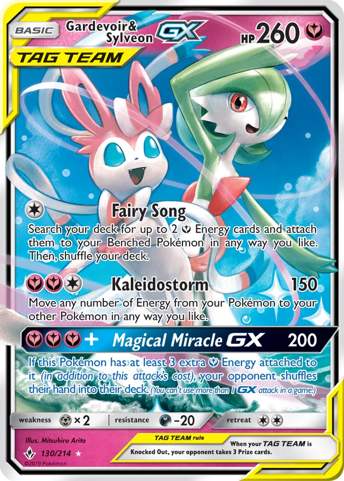 Carte Gardevoir et Nymphali GX — Unbroken Bonds