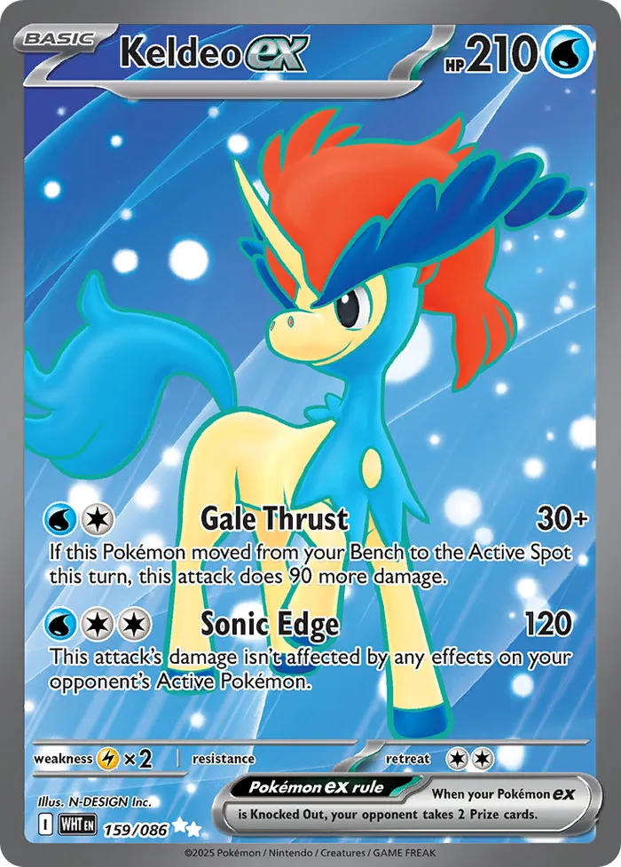 Carte Keldeo ex — White Flare Additionals