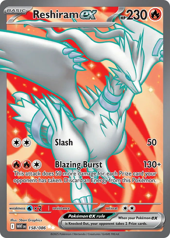 Carte Reshiram ex — White Flare